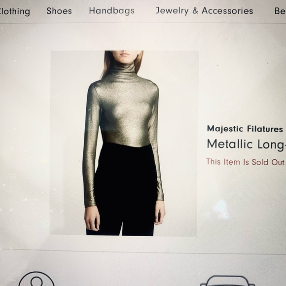 Majestic Filatures Metallic turtleneck - Picture 1 of 4